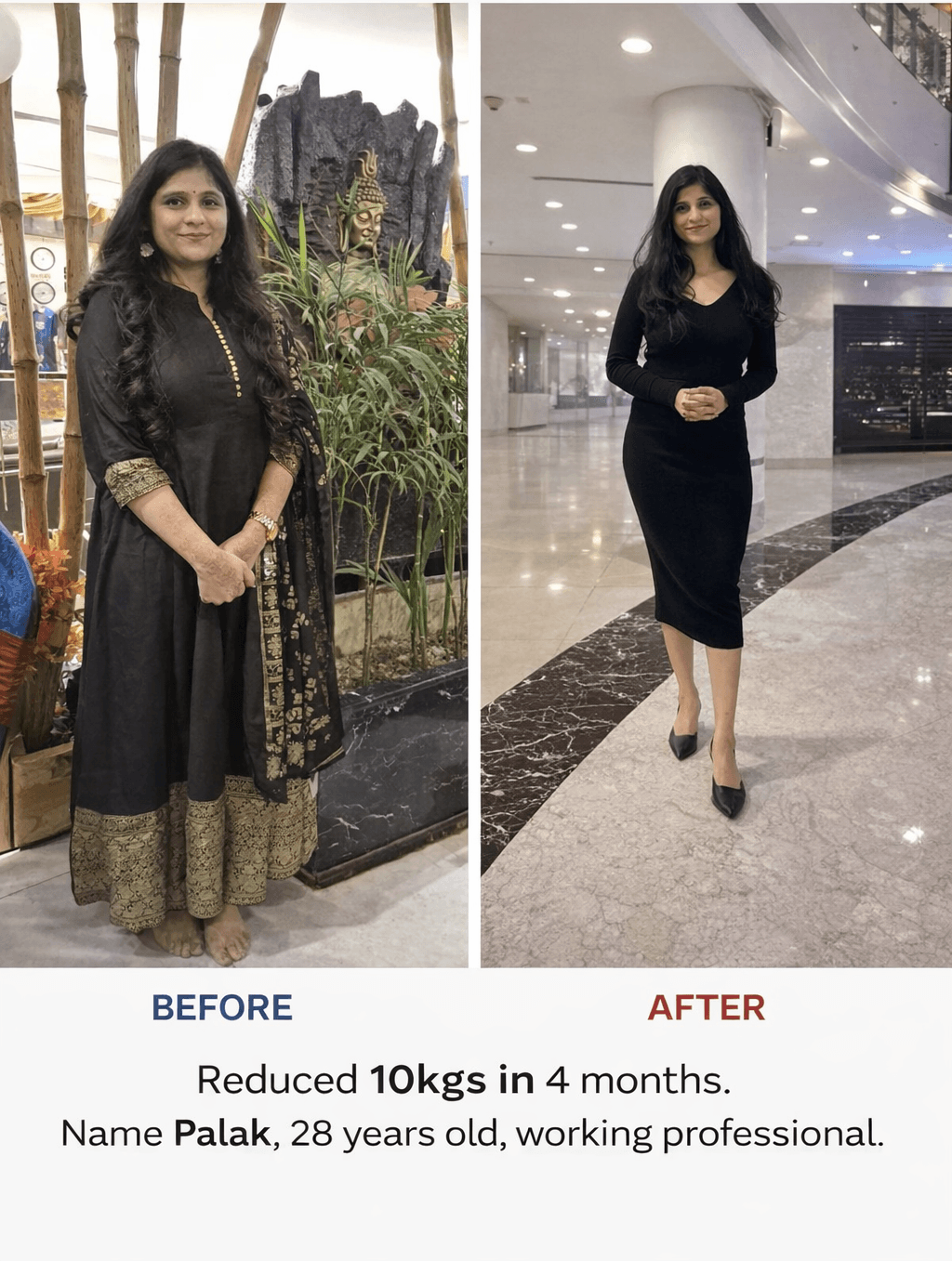 Before and after results