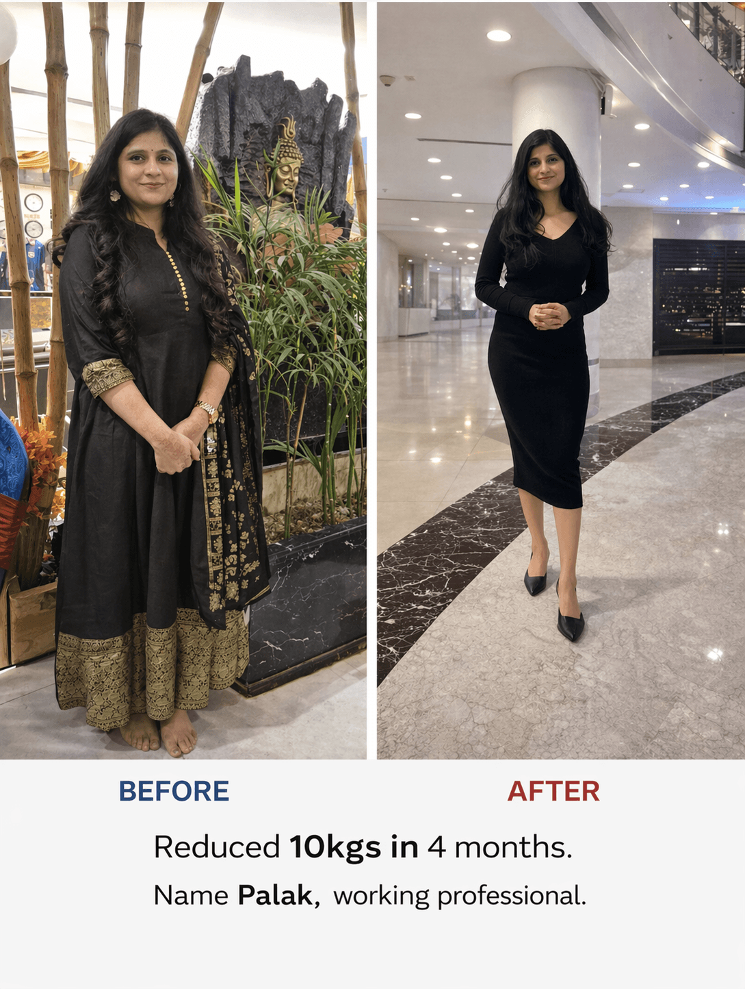 Before and after results