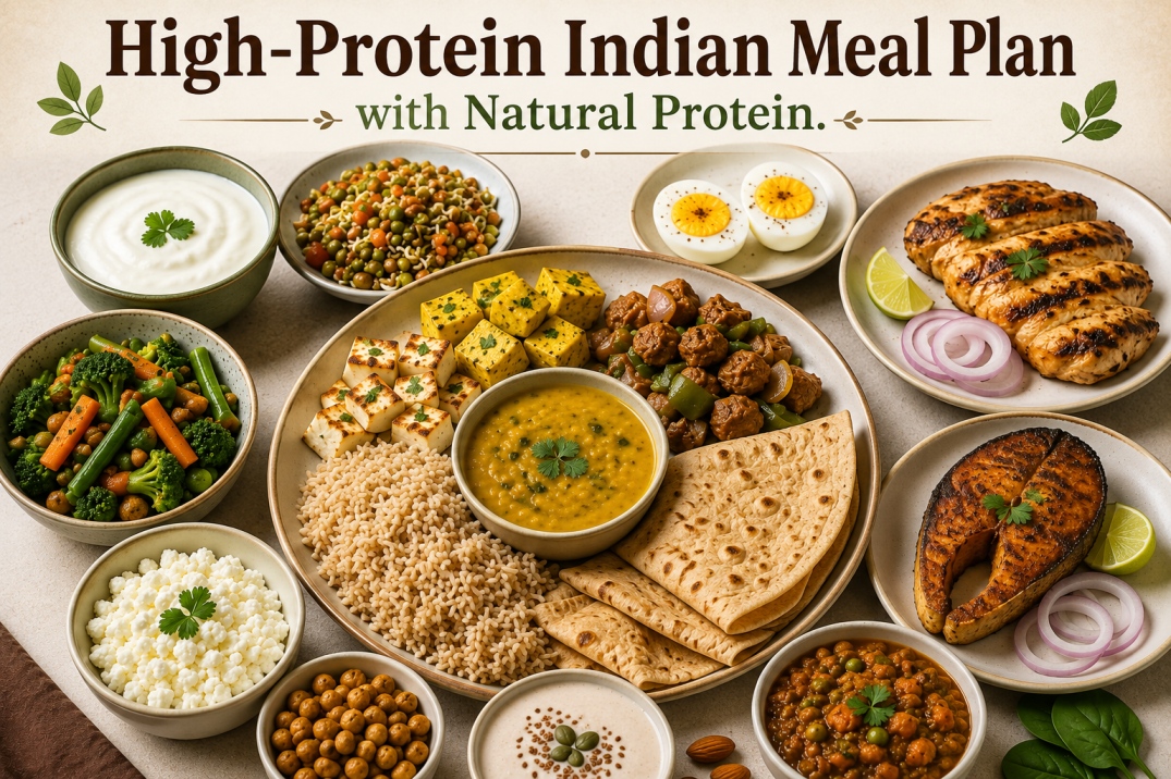 High-Protein Indian Meal Plan with Natural Protein.