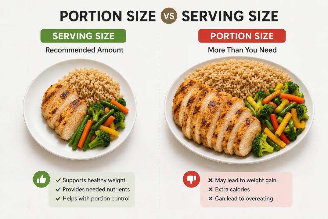 Portion Control for Weight Loss Guide image - WelloraFit